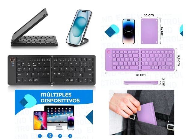 &u+ KIT TECLADO PLEGABLE BLUETOOTH CMK-B023